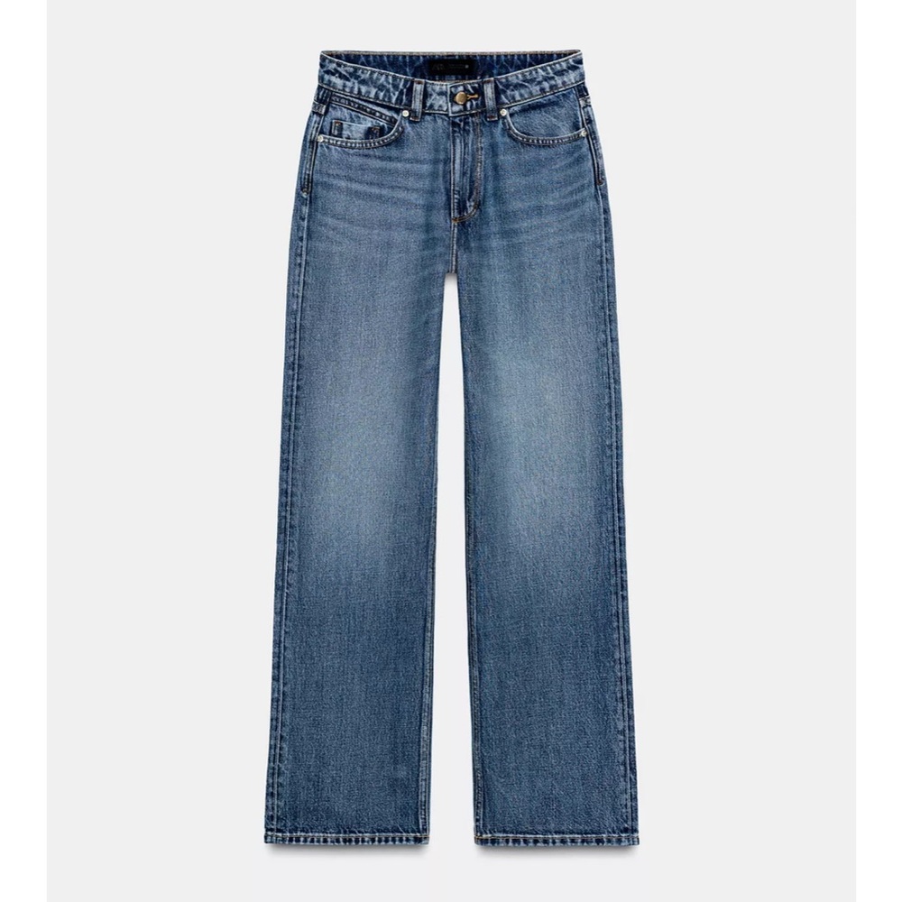 Zara 100% Cotton Straight Legs Jeans- size 4
